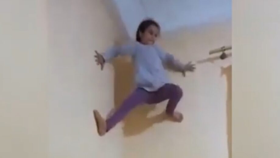 A Video Of A Little Girl Climbing A Wall Like A Spider Has Gone Viral, Left Netizens Shocking 479385