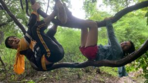 Adventure In Jungle: Sriti Jha & Krishna Kaul caught on Camera, monkeying around, see video