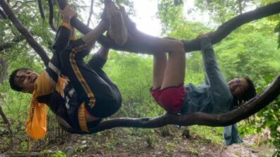 Adventure In Jungle: Sriti Jha & Krishna Kaul caught on Camera, monkeying around, see video