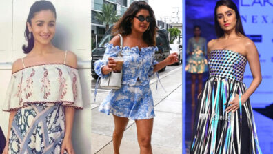 Alia Bhatt, Priyanka Chopra and Shraddha Kapoor set the temperature soaring in off-shoulder printed outfits, are you in love?