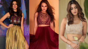 Alia Bhatt, Sonakshi Sinha, Kriti Sanon and Ritu Kumar handcrafted Indo-Western lehengas, a quintessential visual treat