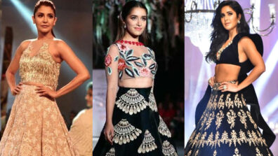 Anushka Sharma, Shraddha Kapoor and Katrina Kaif dazzle on the ramp in stylish heavy-printed Manish Malhotra lehengas, fans can’t stop drooling