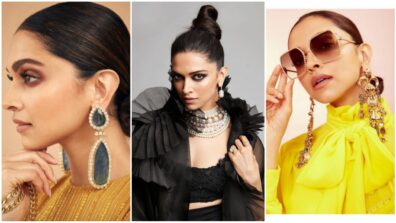 Which Statement Accessory Of Deepika Padukone Is Your Choice To Steal The Glam Look Perfectly: Choker Neckpiece Or Shoulder Dazzling Earrings?