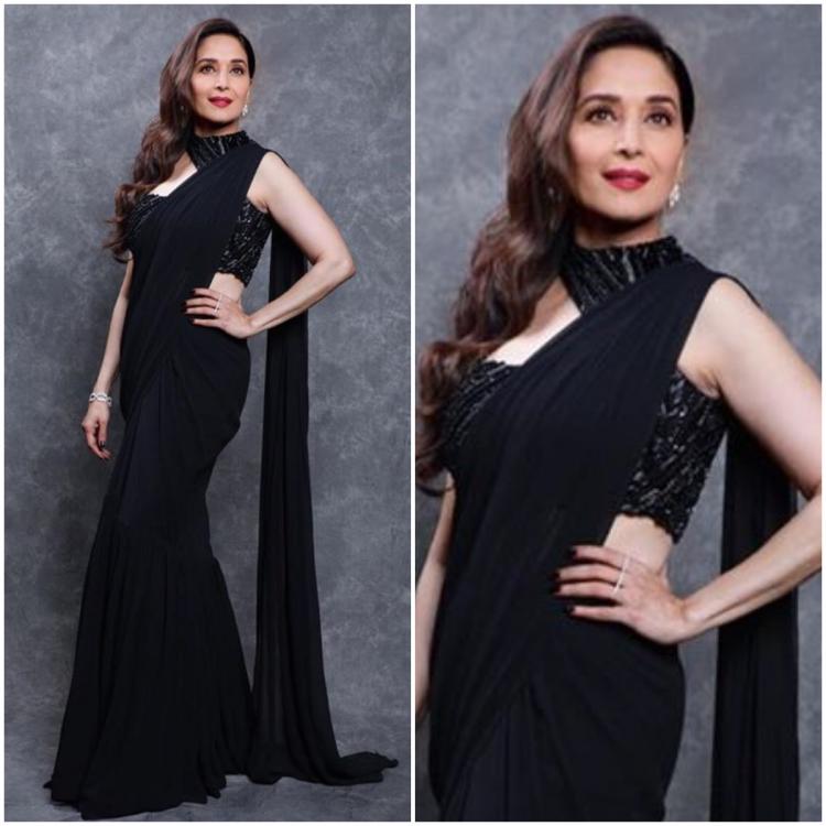 Awestrucking Looks! 5 Times ‘Dhak Dhak Girl’ Madhuri Dixit Mesmerized Us With Black Traditional Outfits; See Pics - 2