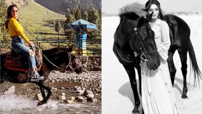 Badass Babes: Hina Khan and Sana Makbul enjoy horseriding, fans love their swagger moments