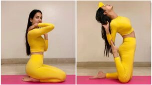 Bend It Like Her! Sonal Chauhan Grabs Eyeballs As She Performs Yoga Asanas In Yellow Outfit