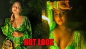 Bold and beautiful: Rashami Desai’s latest deep neck short green outfit look will leave you grasping for breath