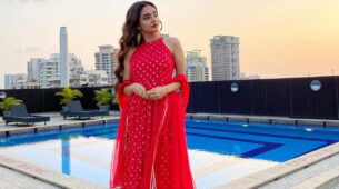 Chura Liya Hai Tumne Jo Dil Ko: Anushka Sen is a resplendent hot babe in spicy red hot gherao lehenga, fans in love with her cute smile