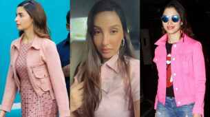 Classy Hot Babes: Alia Bhatt, Nora Fatehi and Tamannaah Bhatia make a bold fashion statement in stylish pink denim jacket, see pics