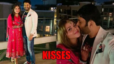 Couple Goals: Kapil Sharma kisses wife Ginni Chatrath during Karwa Chauth celebrations, see pics