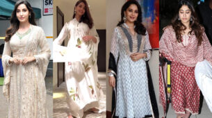 Desi Fashion Queens: Nora Fatehi, Pooja Hegde, Madhuri Dixit and Janhvi Kapoor are here to wow with their traditional simplistic kurti designs, fans love it
