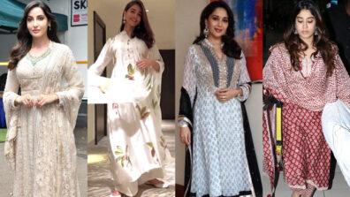 Desi Fashion Queens: Nora Fatehi, Pooja Hegde, Madhuri Dixit and Janhvi Kapoor are here to wow with their traditional simplistic kurti designs, fans love it