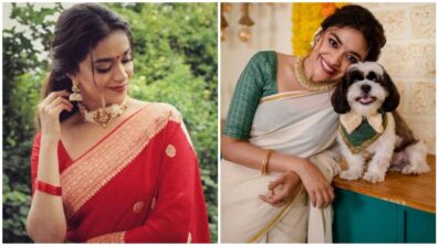 Desi Love At Its Fabulous Best! Bright Vs Plain: Which Beautiful Saree Of Keerthy Suresh Would You Like To Steal?