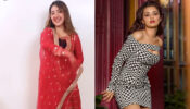 Desi Vs Videsi: Ashnoor Kaur in a traditional classy red lehenga Vs Avneet Kaur in a deep-neck checkered midi dress, who stabs your heart? (Ultimate Fan Battle)