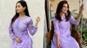 Fashion Face-Off: Rashami Desai Vs Karishma Tanna: Who Rocked The Lavender Colour Kurta Better? Vote Here