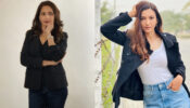 Fashion Queens: Madhuri Dixit and Gauahar Khan show the world how to pull off stylish and classy black blazers, Monalisa and Rashami Desai react
