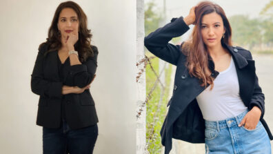 Fashion Queens: Madhuri Dixit and Gauahar Khan show the world how to pull off stylish and classy black blazers, Monalisa and Rashami Desai react