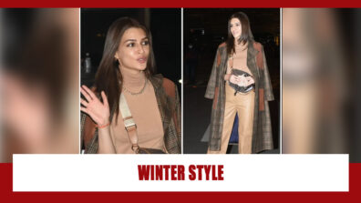 Get Winter Ready With Kriti Sanon’s Leather Pants And Checkered Trench Coat Look: See Pics