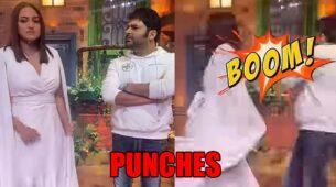 Hilarious Video: OMG! Sonakshi Sinha punches Kapil Sharma, check now