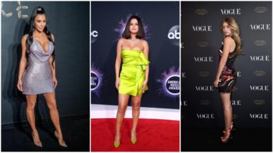 Hollywood Divas Who Stunned In Versace Mini Dresses: Selena Gomez, Gigi Hadid, And Kim Kardashian