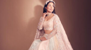 Hot Photodump: Hina Khan rocks the princess long gown style with tiara headgear, fans fall in love
