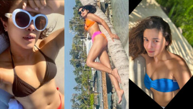 Hottest B-Town Babes: Priyanka Chopra, Sara Ali Khan and Alia Bhatt raise the sensuality quotient with their hot sun-tan beach bikini moments, fans sweat