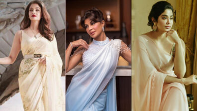 Hottest Desi Babes Of B-Town: Aishwarya Rai, Jacqueline Fernandez and Janhvi Kapoor raise the heat with their traditional monotone shade saree looks, check ASAP