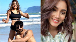 Hotties On Beach: Nikki Tamboli gives a sensuous, hot couple pose with Vishal Aditya Singh, Sana Makbul says, ‘kiven mukhre ton’
