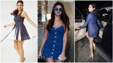 Impress your crush: Flaunt your hot pair of legs in midi denim outfits like Sara Ali Khan, Tara Sutaria and Janhvi Kapoor