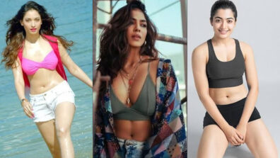 In love with sensuous hot shorts and bralette casual high-chic style? Get some hotness inspiration from Tamannaah Bhatia, Malavika Mohanan and Rashmika Mandanna