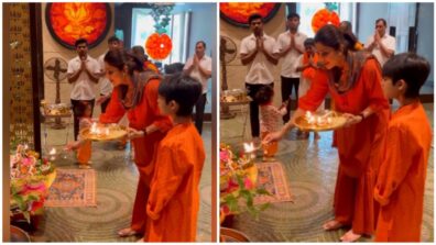 In Video: Shilpa Shetty does Navratri puja in presence of kids and family, Raj Kundra missing in the frame