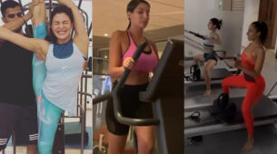 Jacqueline Fernandez, Nora Fatehi and Sara Ali Khan sweat it out in the gym donning super hot bralettes, fans sweat