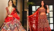Jacqueline Fernandez Vs Nora Fatehi: Which Diva Tops The Fashion Game In Their Reddish Ravishing Lehenga?