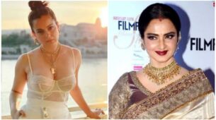 Kangana Ranaut Couldn’t Stop Praising Godmother Rekha: Says, ‘Epitome Of Grace’
