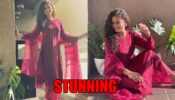 Karwa Chauth Special: Drashti Dhami looks simply stunning in red kurta and palazzo set, fans can’t stop praising