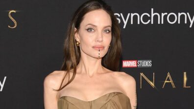 Angelina Jolie Looks Oozing Hot In Metallic Strapless Dress: See Pics