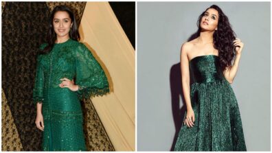 Left Or Right? Which Green Shimmery Outfit Of Shraddha Kapoor Would You Steal?