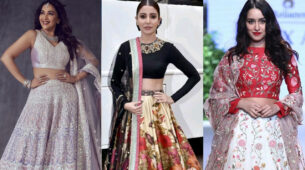 Madhuri Dixit, Anushka Sharma and Shraddha Kapoor’s love for heavy-printed floral lehengas