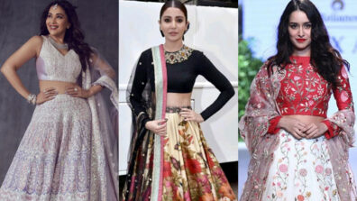 Madhuri Dixit, Anushka Sharma and Shraddha Kapoor’s love for heavy-printed floral lehengas