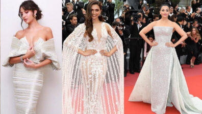 Mesmerizing Beauties: Aishwarya Rai, Deepika Padukone, and Nora Fatehi make a roaring impact with their classy white gown fashion, see pics