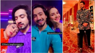 Mr. Faisu snapped on camera in a playful mood with Bharti Singh and Jasmin Bhasin, Aly Goni looks intense and ‘angry’