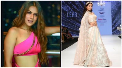 Nia Sharma oozes in style in pink one-shoulder top, Hina Khan turns heads in embellished lehenga