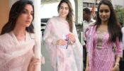 Nora Fatehi, Sara Ali Khan and Shraddha Kapoor’s eternal love affair and bonding with simplistic pink kurti designs, see viral pics