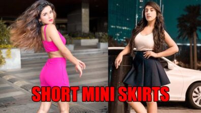 Oh so hot: Avneet Kaur and Sameeksha Sud raise the mercury levels in their short mini skirts, take cues