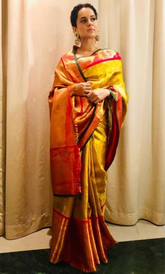 Ready To Fall In Love? 5 Times Manikarnika Actress Kangana Ranaut Looked Spectacular In Silk Saree; See Pics - 1