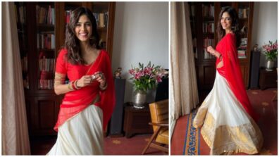 Red Twist: Malavika Mohanan’s Onam Outfit Is All About Elegance & Beauty!