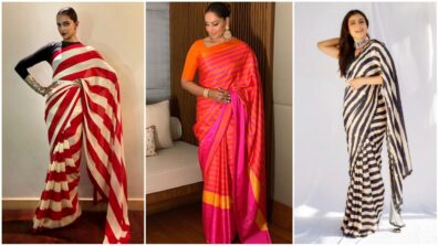 Sarees With Stripes! Deepika Padukone Vs Bipasha Basu Vs Kajol Devgan: Which Actress’s Stripe Sarees Would You Like To Drape?