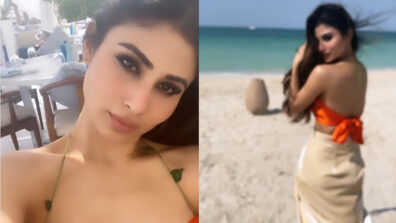 Mouni Roy slays in an orange bikini at the beach, shares video to entertain fans