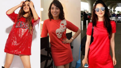 Slay the all-red t-shirt dress outfit style like ‘beauty queens’ Genelia Dsouza, Tamannaah Bhatia and Kiara Advani to woo your crush