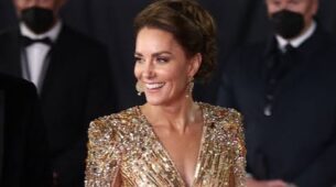 ‘No Time To Die’ Premiere Event: The Duchess Of Cambridge Kate Middleton Keeps It Elegant And Glitters In Gold Gown; See Pics